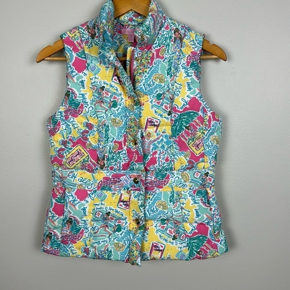 Lilly Pulitzer In The Beginning Down Filled Puffer Vest. Size XS.